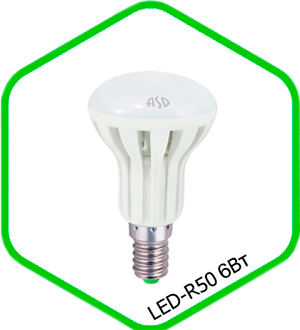 Светодиодная лампа R50-econom 5W Е14 3000K теплый белый